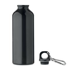 Vue Bouteille en alu recyclé 500 ml - Remoss de couleur noir| Krokrodeal