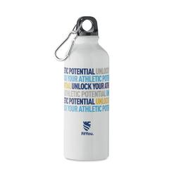 Vue Bouteille en alu recyclé 500 ml - Remoss de couleur blanc| Krokrodeal