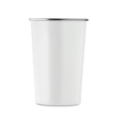 Vue Gobelet en inox recyclé - Fjard de couleur blanc| Krokrodeal