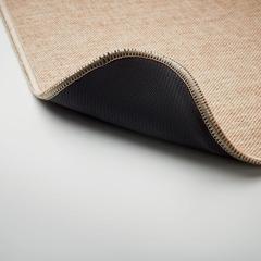 Vue Paillasson en lin - Zapzap de couleur marron| Krokrodeal