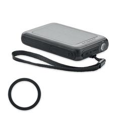 Vue Powerbank solaire 5000 mAh - Solpow de couleur noir| Krokrodeal