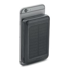 Vue Powerbank solaire 5000 mAh - Solpow de couleur noir| Krokrodeal