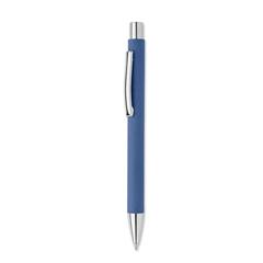 Vue Stylo à bille en papier recyclé - Olympia de couleur bleu| Krokrodeal