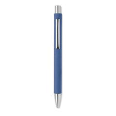 Vue Stylo à bille en papier recyclé - Olympia de couleur bleu| Krokrodeal