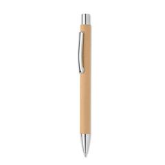 Vue Stylo à bille en papier recyclé - Olympia de couleur marron| Krokrodeal