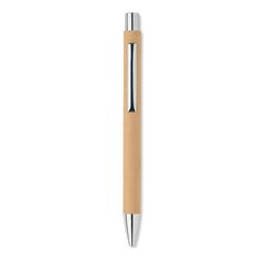 Vue Stylo à bille en papier recyclé - Olympia de couleur marron| Krokrodeal