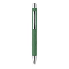 Vue Stylo à bille en papier recyclé - Olympia de couleur vert| Krokrodeal