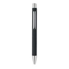 Vue Stylo à bille en papier recyclé - Olympia de couleur noir| Krokrodeal