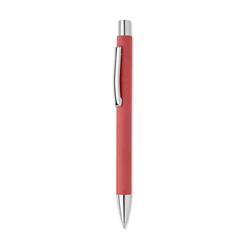 Vue Stylo à bille en papier recyclé - Olympia de couleur rouge| Krokrodeal