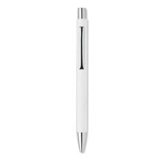 Vue Stylo à bille en papier recyclé - Olympia de couleur blanc| Krokrodeal