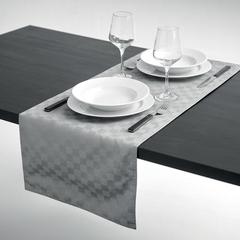 Vue Chemin de table en polyester - Spice de couleur gris| Krokrodeal