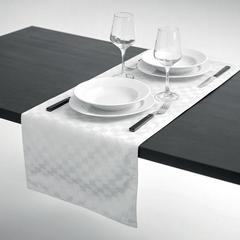 Vue Chemin de table en polyester - Spice de couleur blanc| Krokrodeal