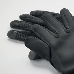 Vue Gants de sport tactiles - Lesport de couleur noir| Krokrodeal