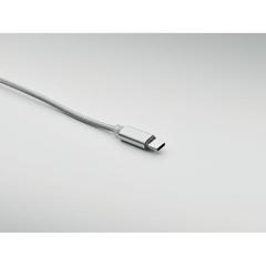 Vue Câble de charge 2 en 1 long - Cablong de couleur gris| Krokrodeal