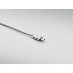 Vue Câble de charge 2 en 1 long - Cablong de couleur gris| Krokrodeal
