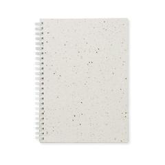 Vue Carnet A5 couv. papier semence - Seed ring de couleur blanc| Krokrodeal