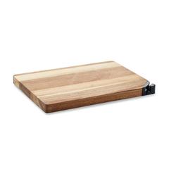 Vue Planche à découper en acacia - Acalim de couleur marron| Krokrodeal