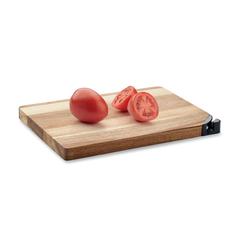 Vue Planche à découper en acacia - Acalim de couleur marron| Krokrodeal
