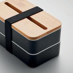 Vue Lunchbox en PP recyclé - Wint de couleur noir| Krokrodeal