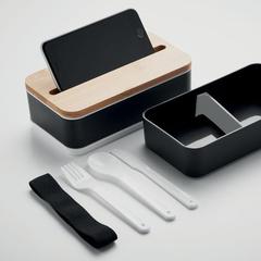 Vue Lunchbox en PP recyclé - Wint de couleur noir| Krokrodeal