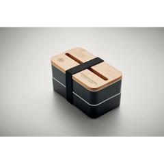 Vue Lunchbox en PP recyclé - Wint de couleur noir| Krokrodeal