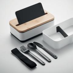 Vue Lunchbox en PP recyclé - Wint de couleur blanc| Krokrodeal