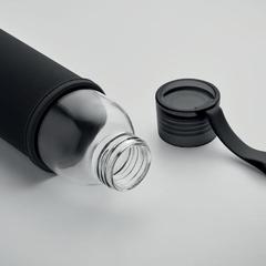 Vue Bouteille verre recyclé 500 ml - Ebor de couleur noir| Krokrodeal