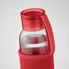 Vue Bouteille verre recyclé 500 ml - Ebor de couleur rouge| Krokrodeal