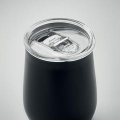 Vue Gobelet en inox recyclé - Ursa de couleur noir| Krokrodeal