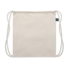 Vue Sac à cordon commerce équitable - Osole draw de couleur marron| Krokrodeal