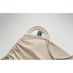 Vue Sac à cordon commerce équitable - Osole draw de couleur marron| Krokrodeal