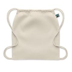 Vue Sac à cordon commerce équitable - Osole draw de couleur marron| Krokrodeal