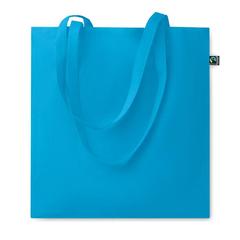 Vue Sac shopping Fairtrade140gr/m² - Osole colour de couleur bleu| Krokrodeal