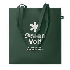 Vue Sac shopping Fairtrade140gr/m² - Osole colour de couleur vert| Krokrodeal