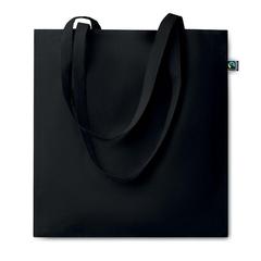 Vue Sac shopping Fairtrade140gr/m² - Osole colour de couleur noir| Krokrodeal