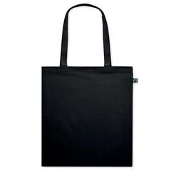 Vue Sac shopping Fairtrade140gr/m² - Osole colour de couleur noir| Krokrodeal