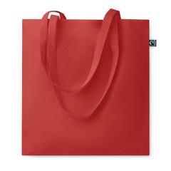 Vue Sac shopping Fairtrade140gr/m² - Osole colour de couleur rouge| Krokrodeal