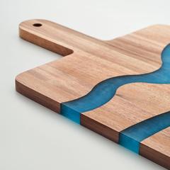 Vue Planche de service en acacia - Azuur de couleur marron| Krokrodeal