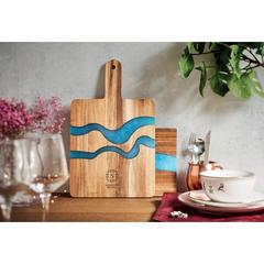 Vue Planche de service en acacia - Azuur de couleur marron| Krokrodeal