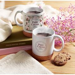 Vue Mug en céramique liège 280 ml - Karoo de couleur blanc| Krokrodeal