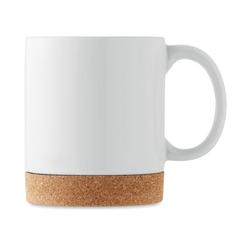 Vue Mug en céramique liège 280 ml - Karoo de couleur blanc| Krokrodeal