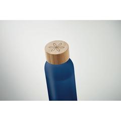 Vue Bouteille verre dépoli 500ml - Abe de couleur bleu| Krokrodeal