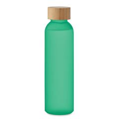 Vue Bouteille verre dépoli 500ml - Abe de couleur vert| Krokrodeal