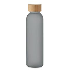 Vue Bouteille verre dépoli 500ml - Abe de couleur gris| Krokrodeal