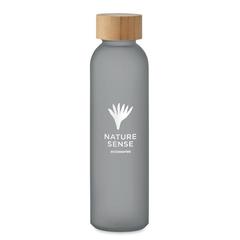 Vue Bouteille verre dépoli 500ml - Abe de couleur gris| Krokrodeal