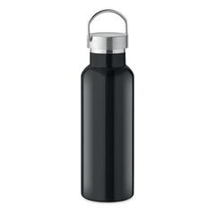Vue Bouteille double paroi 500 ml - Florence de couleur noir| Krokrodeal