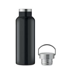 Vue Bouteille double paroi 500 ml - Florence de couleur noir| Krokrodeal