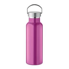 Vue Bouteille double paroi 500 ml - Florence de couleur rose| Krokrodeal