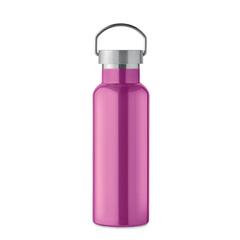 Vue Bouteille double paroi 500 ml - Florence de couleur rose| Krokrodeal