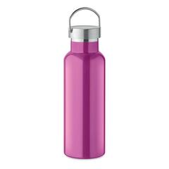 Vue Bouteille double paroi 500 ml - Florence de couleur rose| Krokrodeal